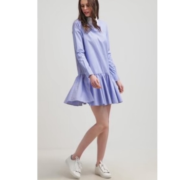 NEW Polo Ralph Lauren MARJORIE Summer Poplin Drop Waist Dress 12 COLLARED PREPPY - Picture 11 of 12